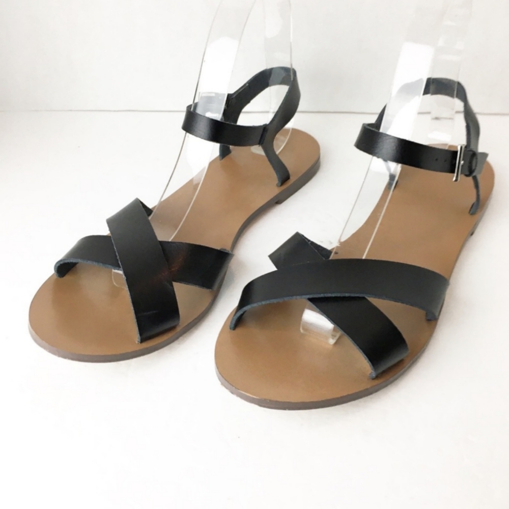 SZ 8 J Crew Black Sandals